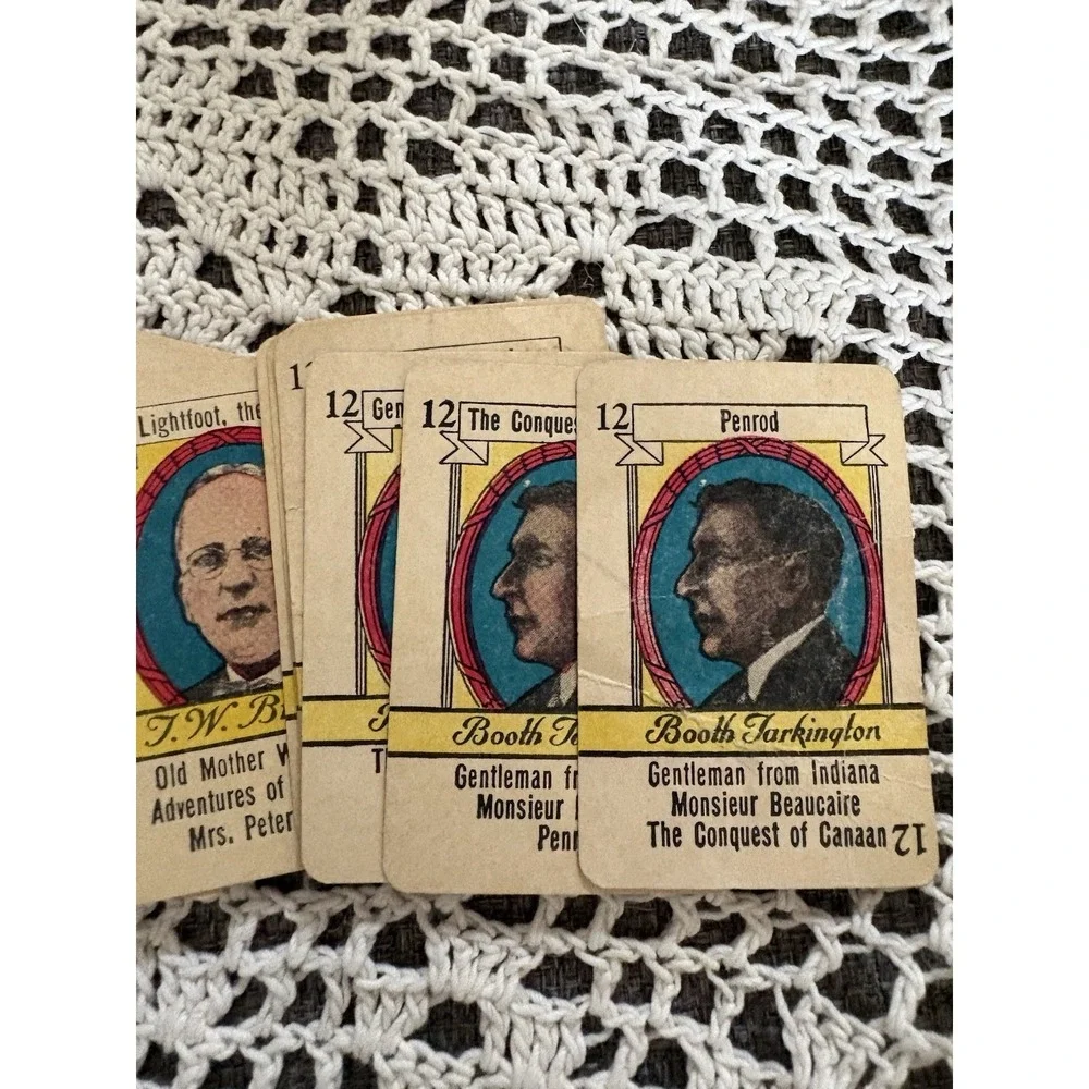 Library Games Russell Authors 48 Cards Complete Vintage Collectors Gift No Instr